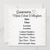 Einladung von Quinceanera (Rückseite)