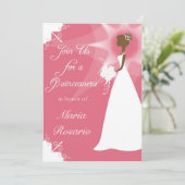 Einladung von Quinceanera (Stehend Vorderseite)
