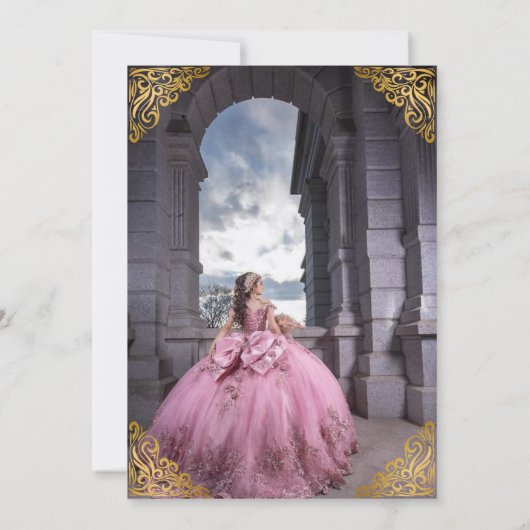 Einladung von Quinceanera (Rückseite)