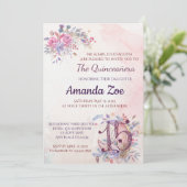 Einladung von Quinceañera (Stehend Vorderseite)