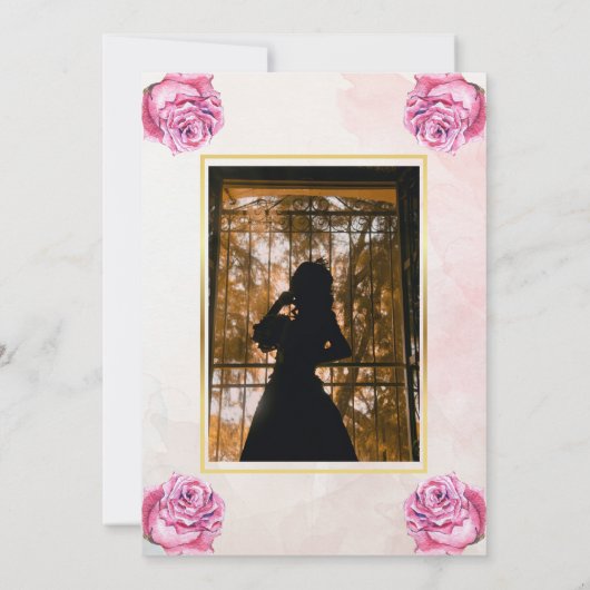 Einladung von Quinceañera (Rückseite)