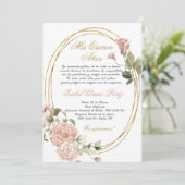 Einladung von Quinceanera auf Spanisch (Stehend Vorderseite)