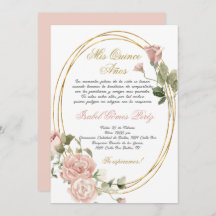 Einladung von Quinceanera auf Spanisch