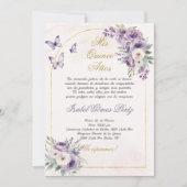 Einladung von Quinceanera auf Spanisch (Vorderseite)