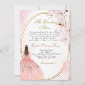 Einladung von Quinceanera auf Spanisch (Vorderseite)