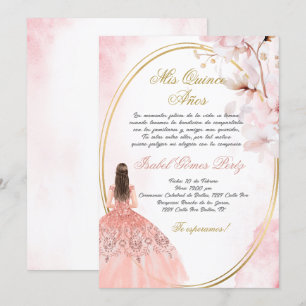 Einladung von Quinceanera auf Spanisch