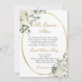 Einladung von Quinceanera auf Spanisch (Vorderseite)