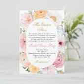 Einladung von Quinceanera auf Spanisch (Stehend Vorderseite)
