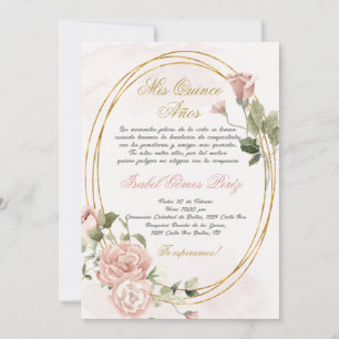 Einladung von Quinceanera auf Spanisch