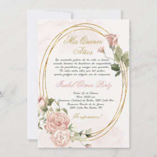 Einladung von Quinceanera auf Spanisch