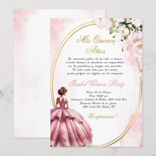 Einladung von Quinceanera auf Spanisch