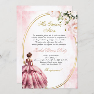 Einladung von Quinceanera auf Spanisch