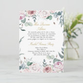 Einladung von Quinceanera auf Spanisch (Stehend Vorderseite)