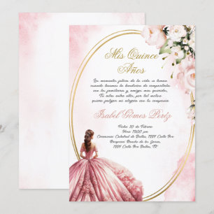 Einladung von Quinceanera auf Spanisch