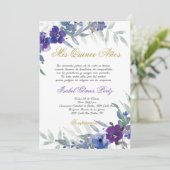 Einladung von Quinceanera auf Spanisch (Stehend Vorderseite)