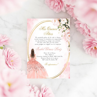 Einladung von Quinceanera auf Spanisch