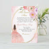 Einladung von Quinceanera auf Spanisch (Stehend Vorderseite)