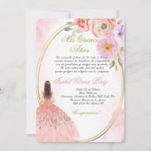 Einladung von Quinceanera auf Spanisch (Vorderseite)