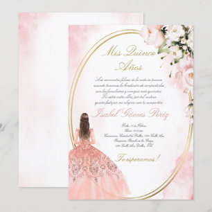 Einladung von Quinceanera auf Spanisch