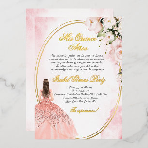 Einladung von Quinceanera auf Spanisch
