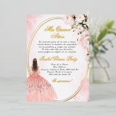 Einladung von Quinceanera auf Spanisch (Stehend vorne)