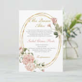 Einladung von Quinceanera auf Spanisch (Stehend Vorderseite)