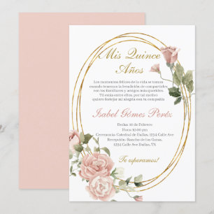 Einladung von Quinceanera auf Spanisch