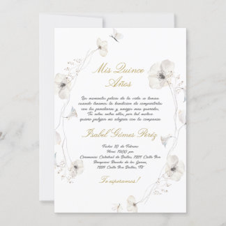 Einladung von Quinceanera auf Spanisch
