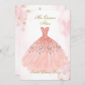 Einladung von Quinceanera auf Spanisch (Vorne/Hinten)