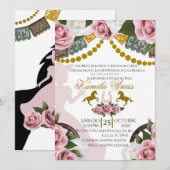 Einladung von Quinceañera Charro (Vorne/Hinten)