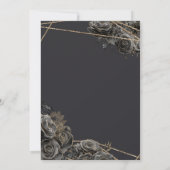 Einladung von Quinceañera - Schwarze und goldene R (Rückseite)