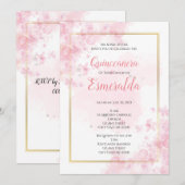 Einladung von Quinceañera, Süße 15 Einladung (Vorne/Hinten)