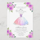 Einladung von Quinceanera zu zweisprachigen Pastel (Vorne/Hinten)