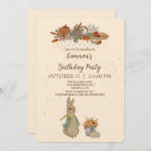 Einladung von Rabbit Peter Birthday (Vorne/Hinten)