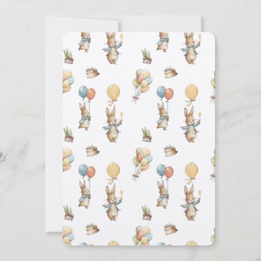Einladung von Rabbit Peter Birthday (Rückseite)