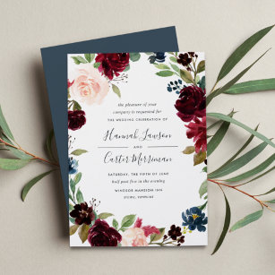Einladung von Radiant Bloom Floral Rahmen Hochzeit