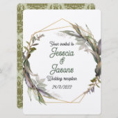 Einladung von Rahmen und Damast (Vorne/Hinten)