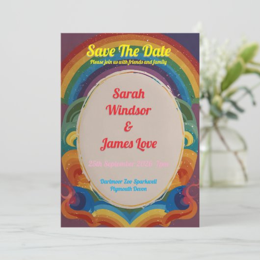 Einladung von Rainbow (Stehend Vorderseite)