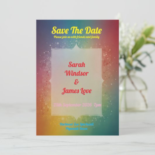 Einladung von Rainbow (Stehend Vorderseite)