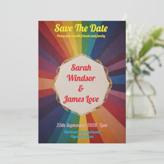 Einladung von Rainbow (Stehend Vorderseite)