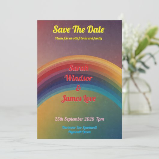 Einladung von Rainbow (Stehend Vorderseite)