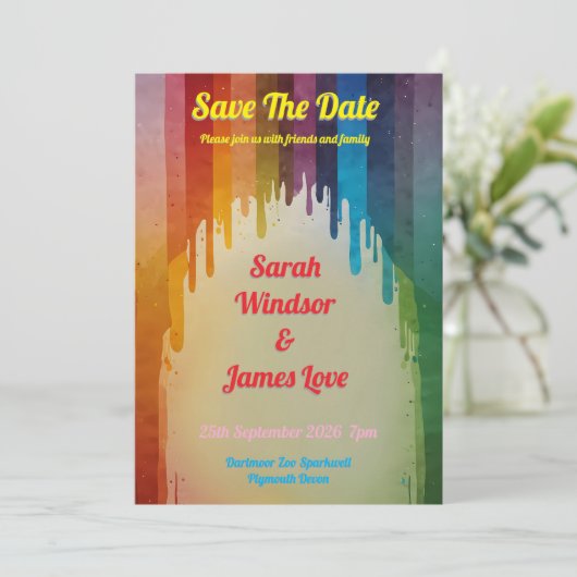 Einladung von Rainbow (Stehend Vorderseite)