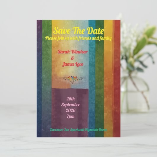 Einladung von Rainbow (Stehend Vorderseite)