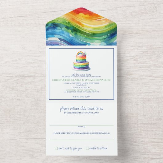 Einladung von Rainbow Cake Wedding (Innen Boden)