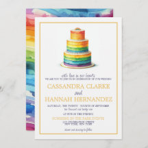 Einladung von Rainbow Cake Wedding