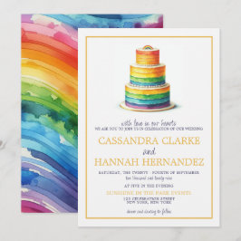 Einladung von Rainbow Cake Wedding