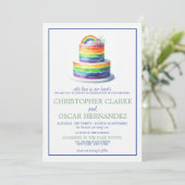 Einladung von Rainbow Cake Wedding (Stehend Vorderseite)