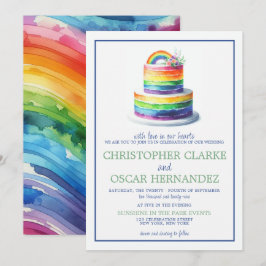 Einladung von Rainbow Cake Wedding