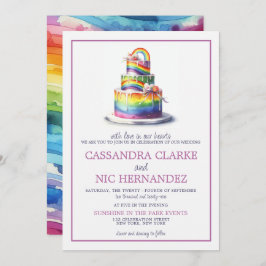 Einladung von Rainbow Cake Wedding