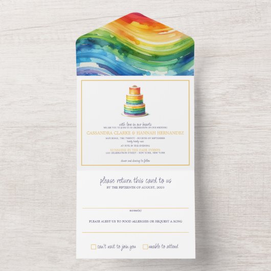 Einladung von Rainbow Cake Wedding (Innen Boden)